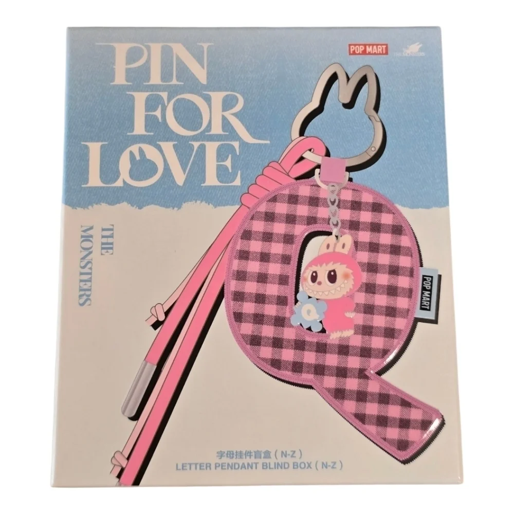 Pop Mart Labubu The Monsters Pin For Love U Letter Pendant